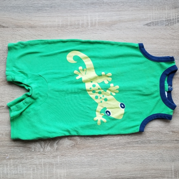 2009 vguc Hanna Andersson size 90 3T green lizard romper - Picture 12 of 12